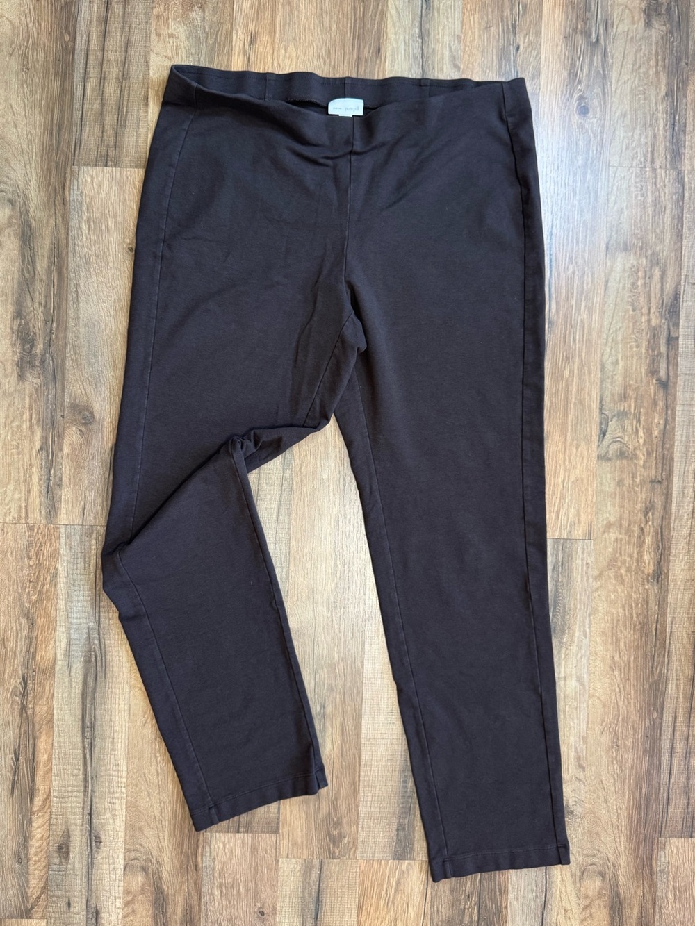 Pure Jill J. Jill Pima Cotton Modal Slim Leg Ankle Pants Espresso Brown L 116131